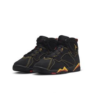 Jordan (PS) Jordan 7 Retro Black/Citrus-Varsity Red